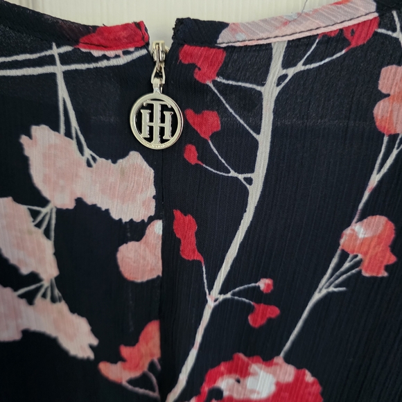 Tommy Hilfiger Dark Blue Floral Long Sleeve Dress - Picture 4 of 6